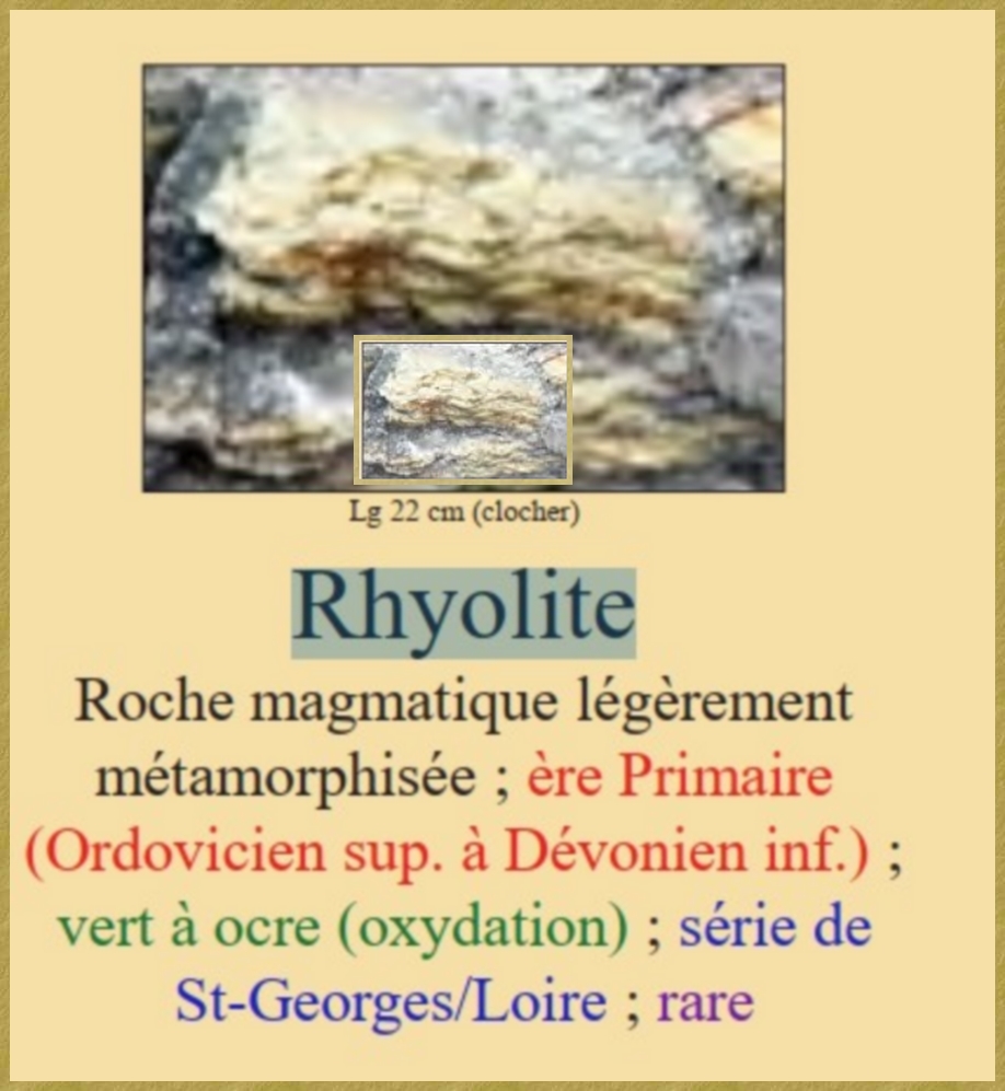 Details sur la roche Rhyolite 